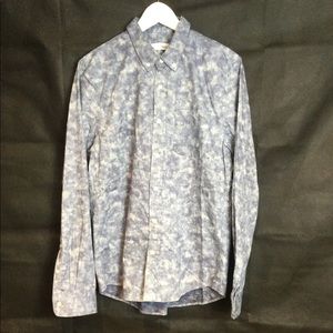 ODIN NEW YORK BLUE TIE-DYE CASUAL BUTTON DOWN SHIRT NWT SZ M